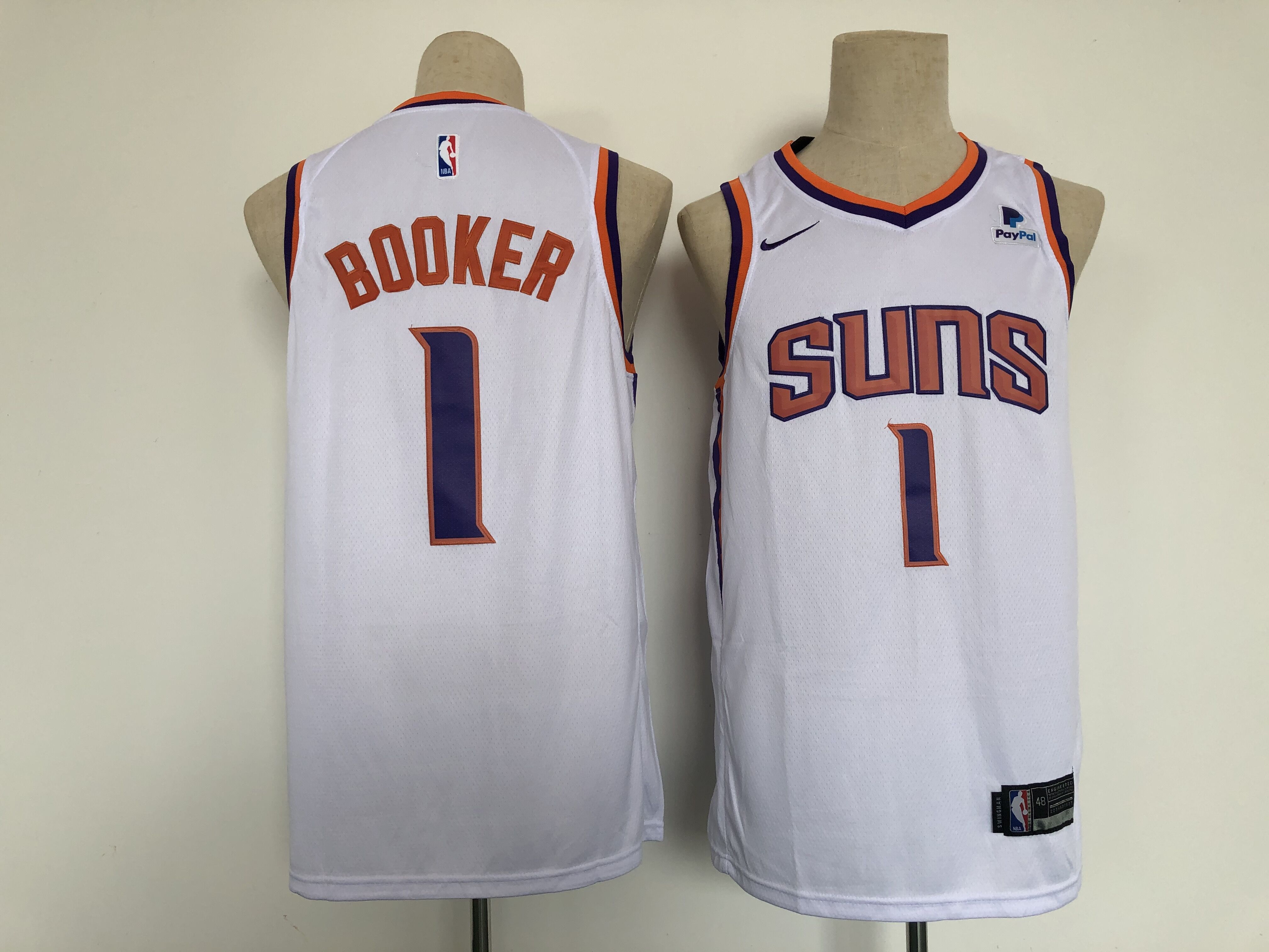 Cheap Men Phoenix Suns 1 Booker White Game Nike 2021 NBA Jersey